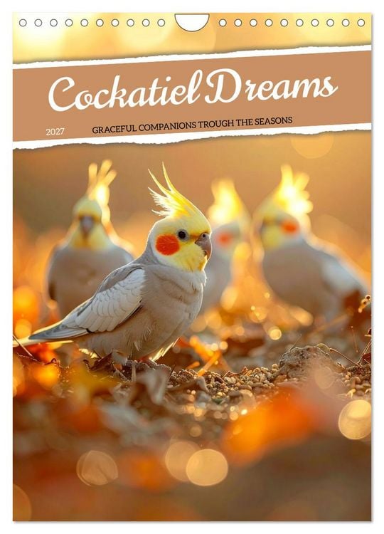 Produktbild: Cockatiel Dreams (Wall Calendar 2027 DIN A4 portrait), CALVENDO 12 Month Wall Calendar