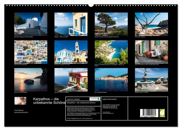 Produktbild: Karpathos &ndash; die unbekannte Sch&ouml;ne (hochwertiger Premium Wandkalender 2026 DIN A2 quer), Kunstdruck in Hochglanz