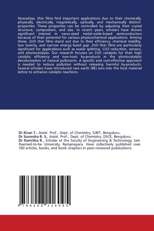Produktbild: Photocatalytic Study of Transition Metal Oxide Thin Films