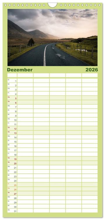 Produktbild: Familienplaner 2026 - Naturschauspiel Irland mit 5 Spalten (Wandkalender, 21 x 45 cm) CALVENDO
