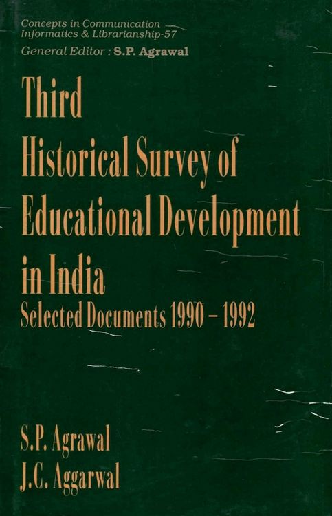 Produktbild: Third Historical Survey of Educational Development in India: Select Documents 1990-1992 (Concepts in Communication Informatics and Librarianship-57)