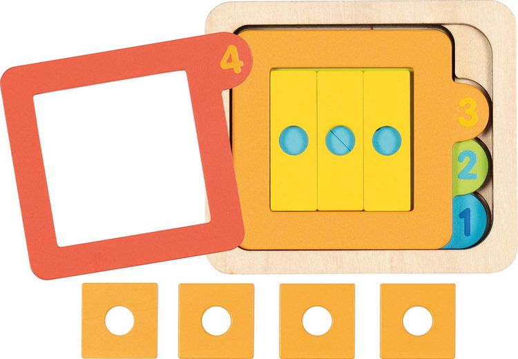 Produktbild: Schichtenpuzzle Zahlen und geometrische Formen