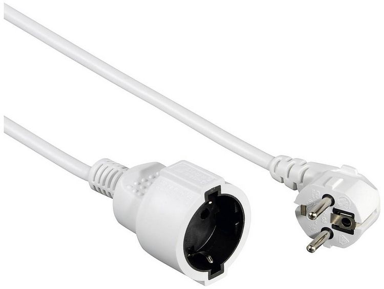 Produktbild: hama 00047864 Schutzkontakt-Verl&auml;ngerungskabel \"Profi\", 2 m, Wei&szlig;