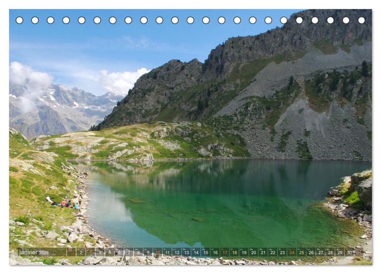 Produktbild: Le paradis des lacs de montagne (Calendrier de bureau 2026 DIN A5 vertical), CALVENDO calendrier mensuel