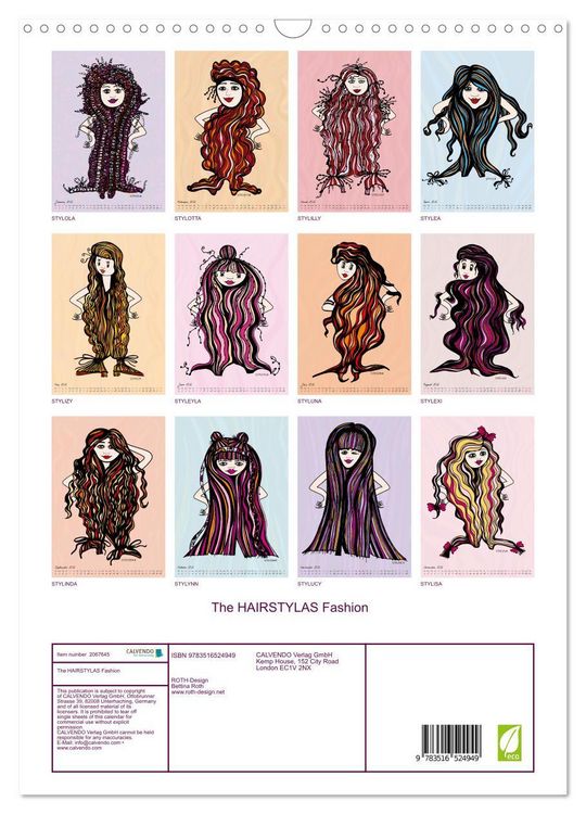 Produktbild: The HAIRSTYLAS Fashion (Wall Calendar 2026 DIN A3 portrait), CALVENDO 12 Month Wall Calendar