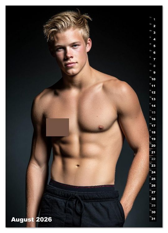 Produktbild: JUNG, SEXY, UNZENSIERT - M&auml;nner nackt in Shorts (Wandkalender 2026 DIN A4 hoch), CALVENDO Monatskalender