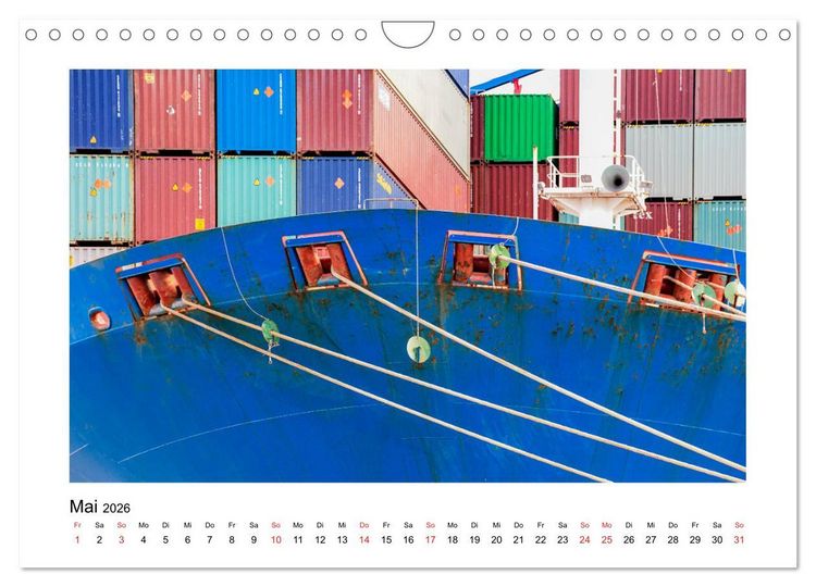 Produktbild: Hamburger Hafen - In der Welt der Container-Riesen (Wandkalender 2026 DIN A4 quer), CALVENDO Monatskalender