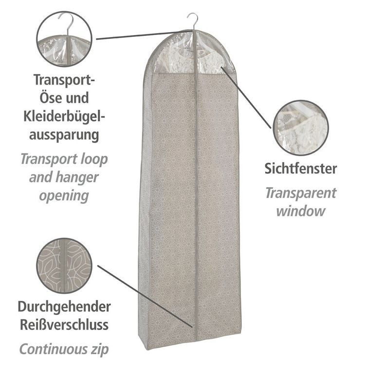 Produktbild: Kleidersack Balance 180 x 60 cm, 2er Set, atmungsaktiv