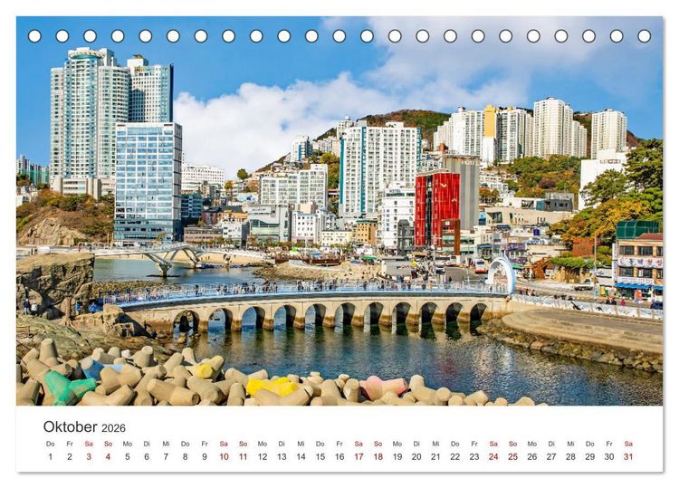 Produktbild: Busan - Hafenstadt in S&uuml;dkorea (Tischkalender 2026 DIN A5 quer), CALVENDO Monatskalender
