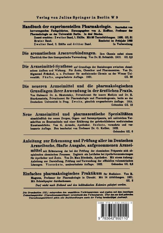 Produktbild: Die neueren chemotherapeutischen Pr&auml;parate aus der Chininreihe (Optochin, im besonderen Eukupin und Vuzin) und aus der Akridinreihe (Trypaflavin, Rivanol)