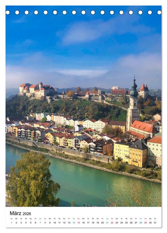 Produktbild: Burghausen, eine historische Stadt im Fokus (Tischkalender 2026 DIN A5 hoch), CALVENDO Monatskalender
