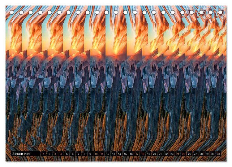 Produktbild: Magische Bilder - 3D Stereogramme (Tischkalender 2026 DIN A5 quer), CALVENDO Monatskalender