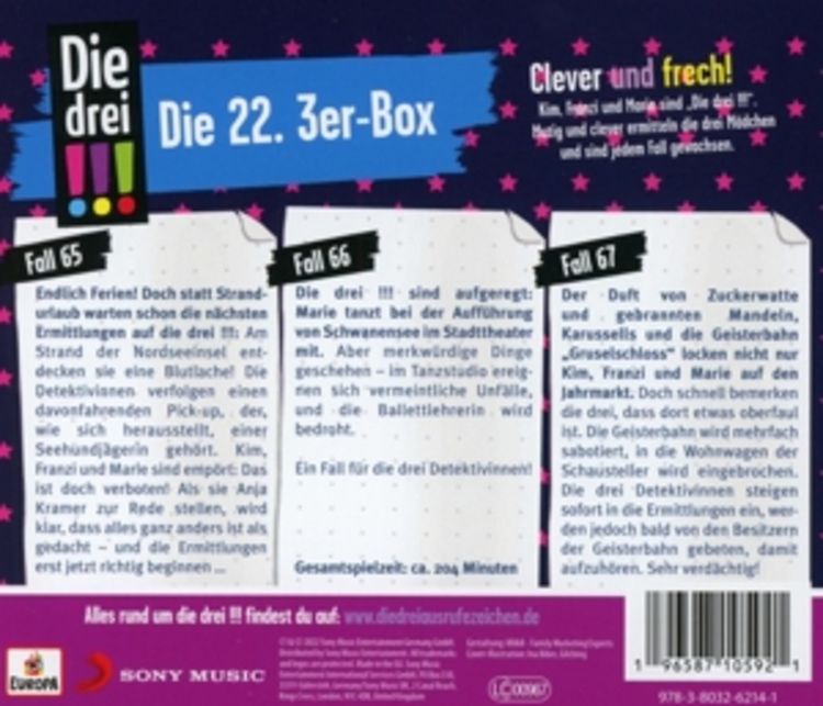 Die drei !!! - 3er Box 22. Folgen 65, 66 ,67 (drei Ausrufezeichen)