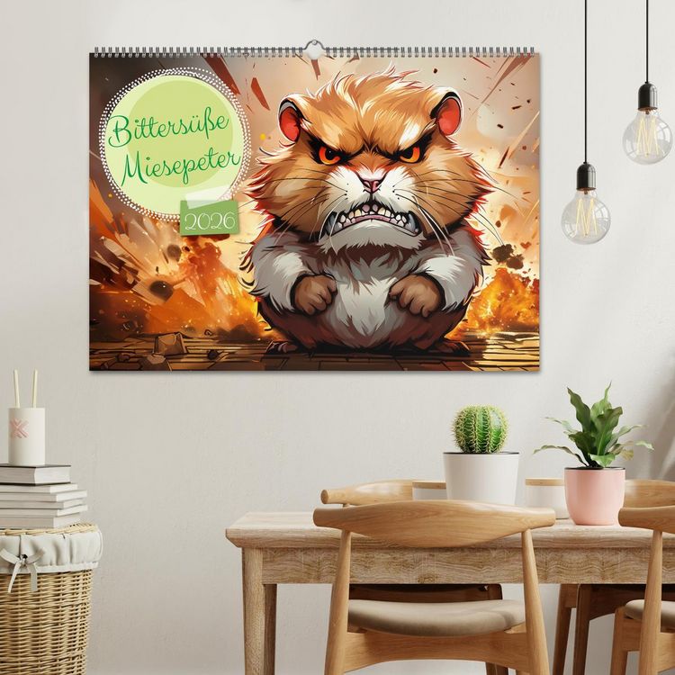 Produktbild: Bitters&uuml;&szlig;e Miesepeter (Wandkalender 2026 DIN A2 quer), CALVENDO Monatskalender