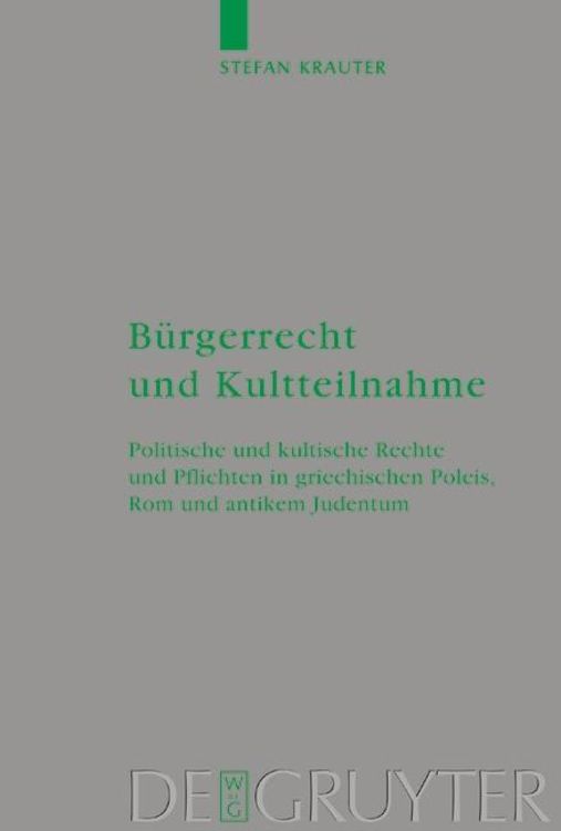 Produktbild: B&uuml;rgerrecht und Kultteilnahme