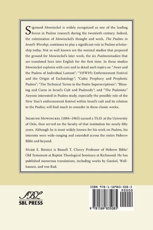 Produktbild: Psalm Studies, Volume 1