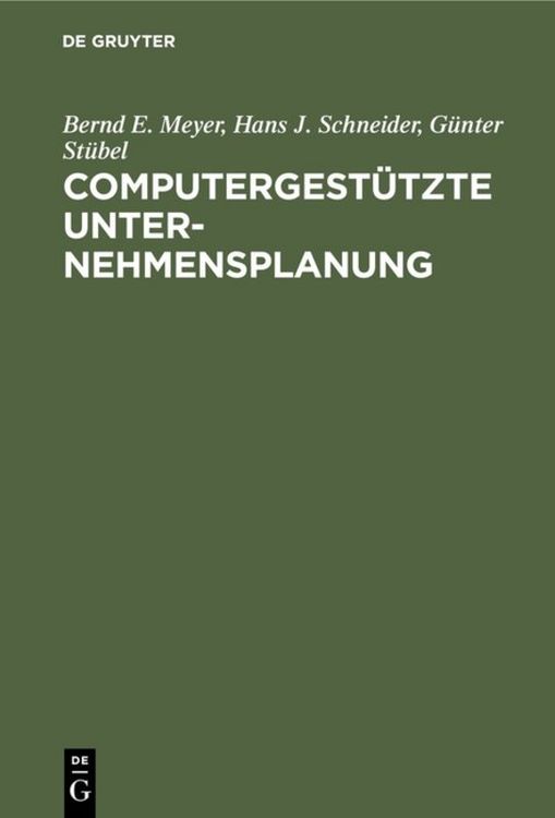 Produktbild: Computergest&uuml;tzte Unternehmensplanung