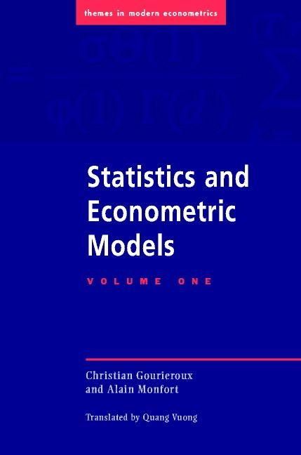 Produktbild: Statistics and Econometric Models