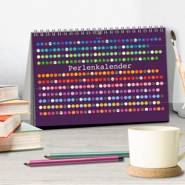 Produktbild: Perlenkalender (Tischkalender 2026 DIN A5 quer), CALVENDO Monatskalender