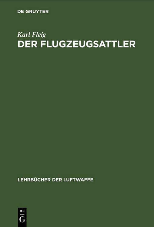 Produktbild: Der Flugzeugsattler