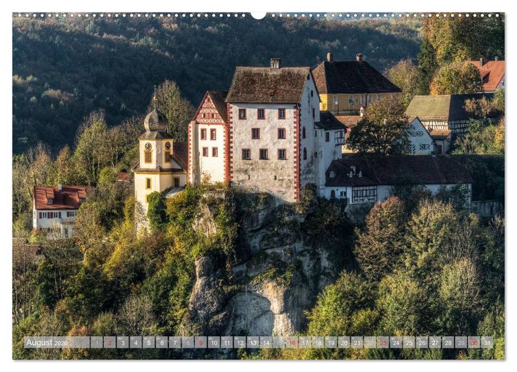 Produktbild: Burgenlandschaft Fr&auml;nkische Schweiz (hochwertiger Premium Wandkalender 2026 DIN A2 quer), Kunstdruck in Hochglanz