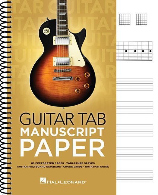 Produktbild: Guitar Tab Manuscript Paper Spiral-Bound Notebook for Guitarists 80 Pages with Tablature Staves, Chord Grids & Fretboard Diagrams Music Composition & Songwriting Book for Students & Teachers