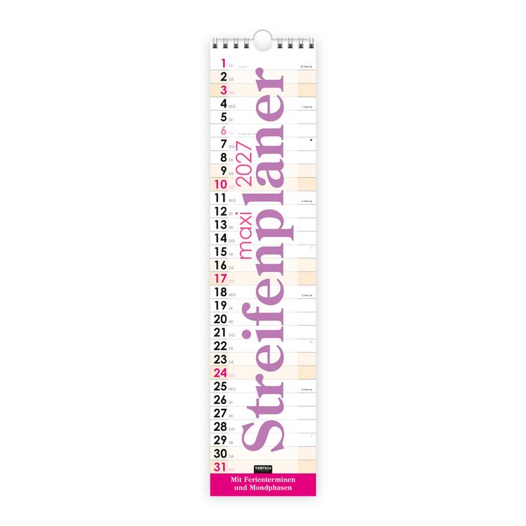 Produktbild: TR&Ouml;TSCH - Streifenkalender Maxi Violett 2027