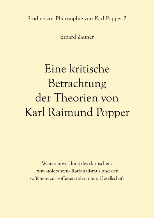 Produktbild: Eine kritische Betrachtung der Theorien von Karl Raimund Popper