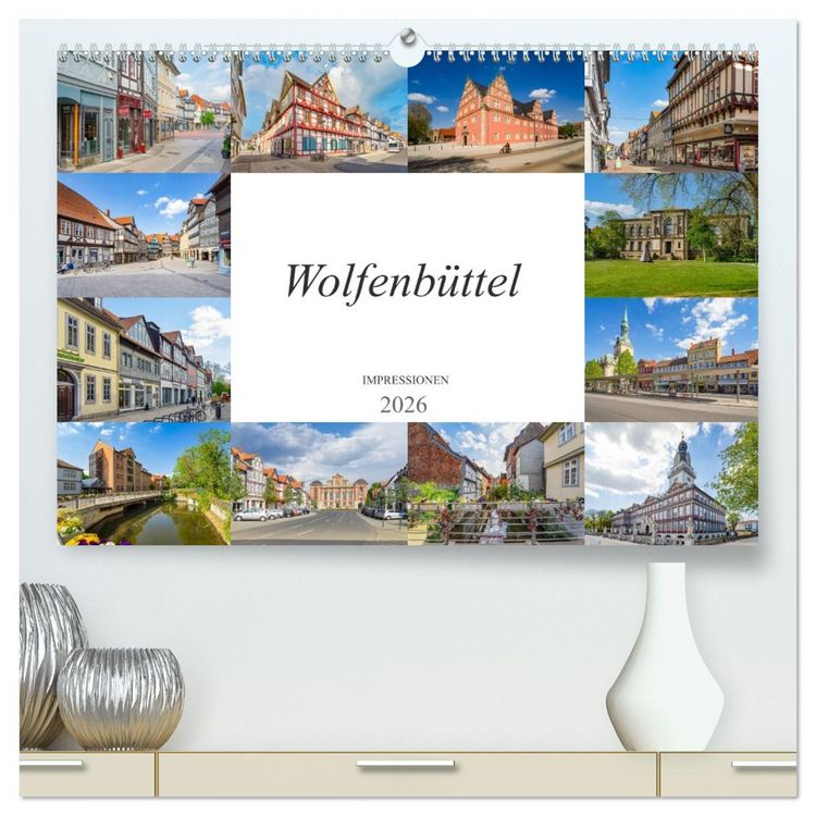Produktbild: Wolfenb&uuml;ttel Impressionen (hochwertiger Premium Wandkalender 2026 DIN A2 quer), Kunstdruck in Hochglanz