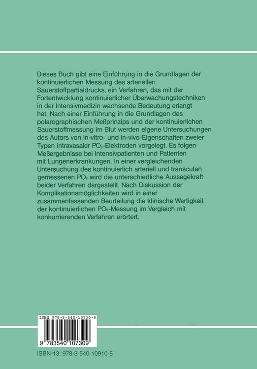 Produktbild: Kontinuierliche Messung des arteriellen Sauerstoffpartialdrucks