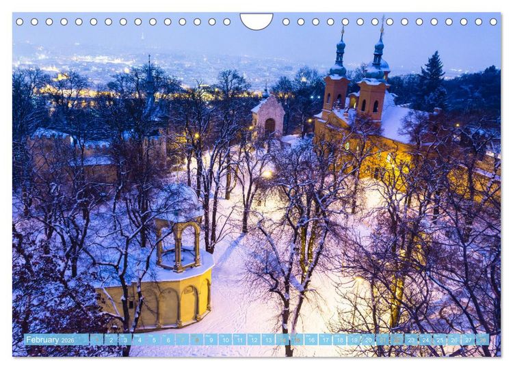 Produktbild: Winter in Prague (Wall Calendar 2026 DIN A4 landscape), CALVENDO 12 Month Wall Calendar