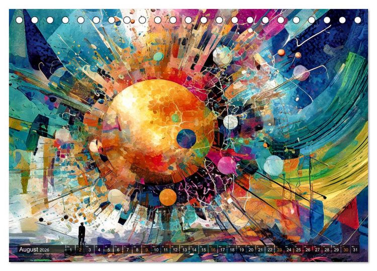 Produktbild: Spiel der Farben und Formen (Tischkalender 2026 DIN A5 quer), CALVENDO Monatskalender
