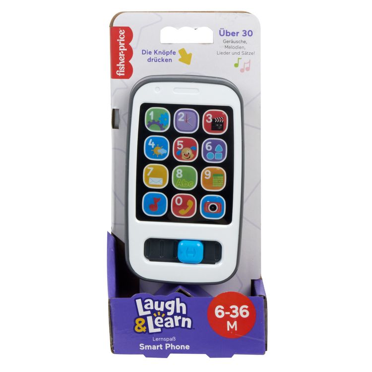 Produktbild: Fisher-Price Lernspa&szlig; Smartphone Musiklernspielzeug f&uuml;r Babys, grau, deutsche