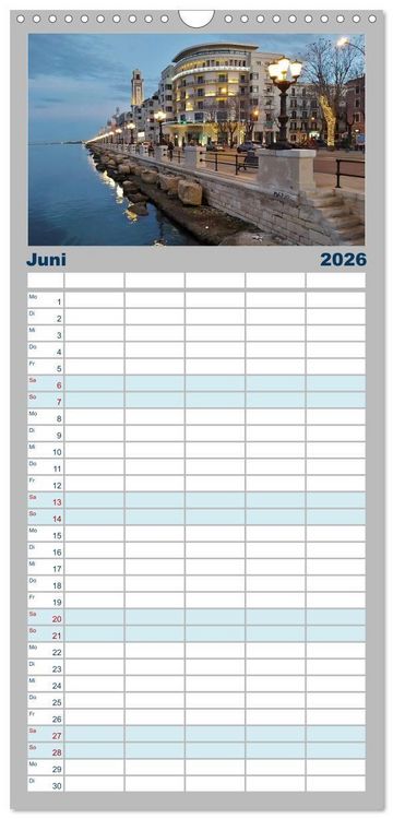 Produktbild: Familienplaner 2026 - Apulien ... der S&uuml;den Italiens mit 5 Spalten (Wandkalender, 21 x 45 cm) CALVENDO