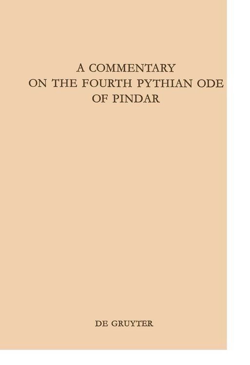 Produktbild: A Commentary on the Fourth Pythian Ode of Pindar