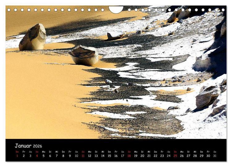 Produktbild: Weisse W&uuml;ste &Auml;gypten (Wandkalender 2026 DIN A4 quer), CALVENDO Monatskalender