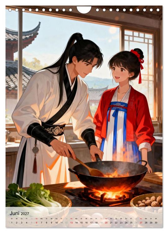 Produktbild: Hanfu und Herzensbande (Wandkalender 2027 DIN A4 hoch), CALVENDO Monatskalender