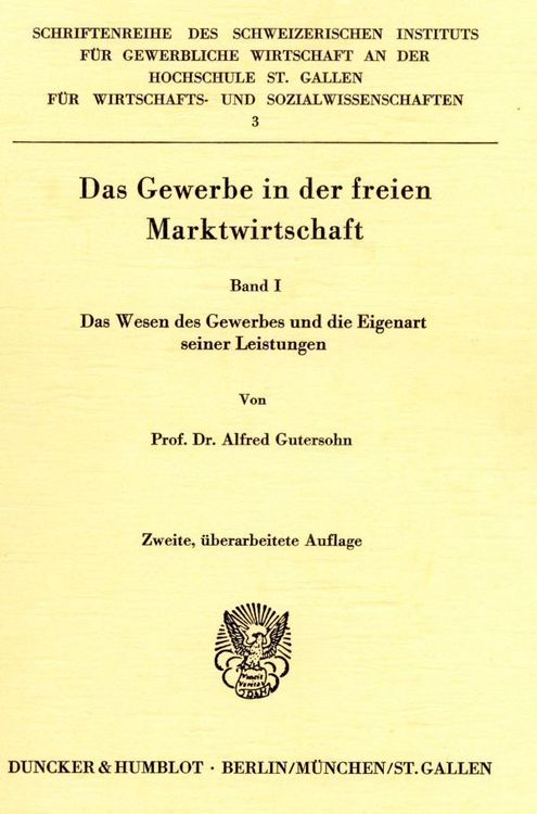 Produktbild: Das Gewerbe in der freien Marktwirtschaft.