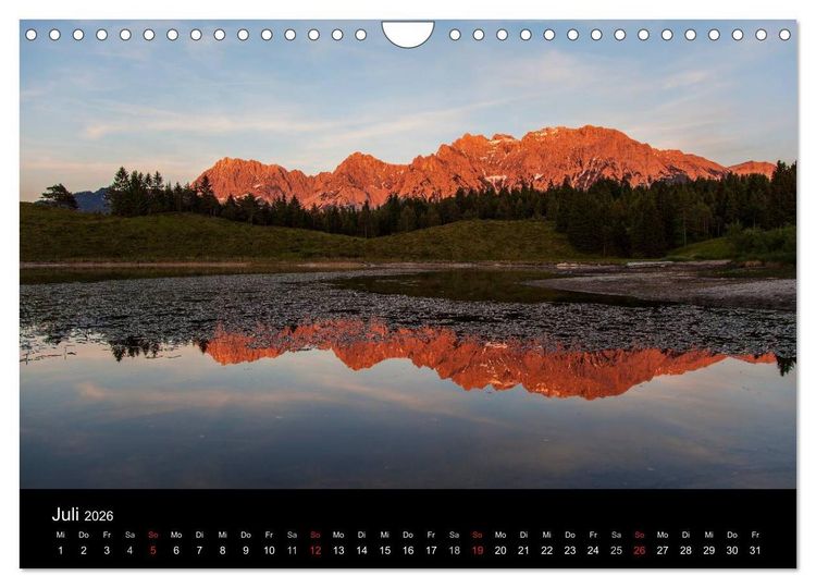 Produktbild: Bergblicke - Elmau (Wandkalender 2026 DIN A4 quer), CALVENDO Monatskalender