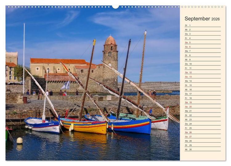 Produktbild: Collioure - Perle der Cote Vermeille (Wandkalender 2026 DIN A2 quer), CALVENDO Monatskalender
