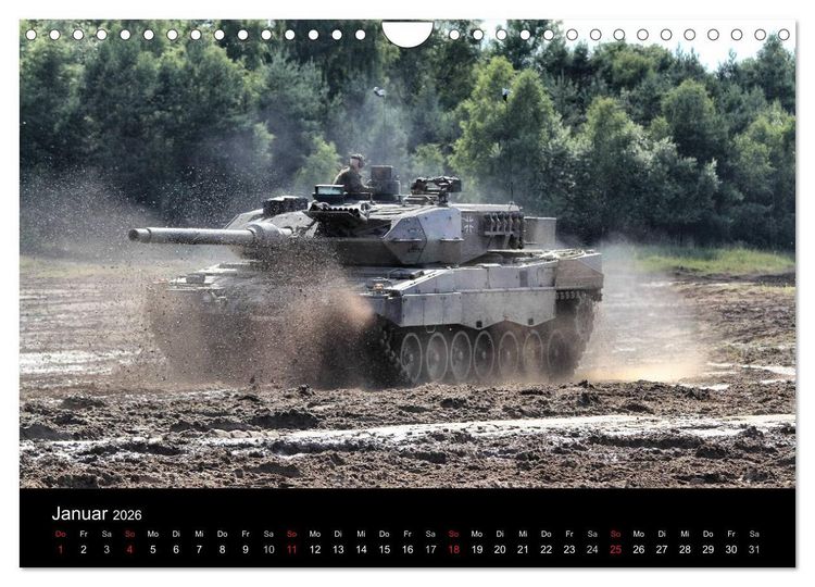 Produktbild: Panzerstahl auf der Heide &ndash; Das Heer legt wieder los (Wandkalender 2026 DIN A4 quer), CALVENDO Monatskalender