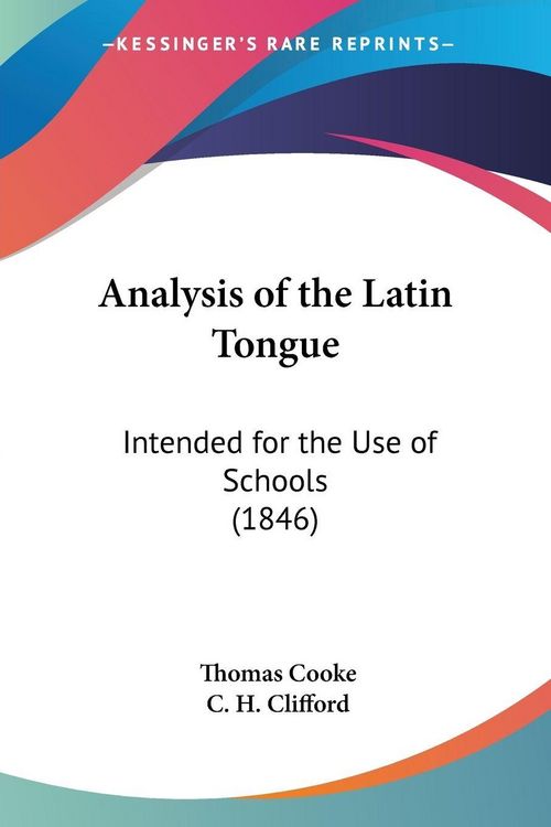 Produktbild: Analysis of the Latin Tongue