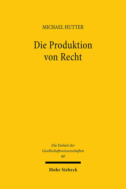 Produktbild: Die Produktion von Recht