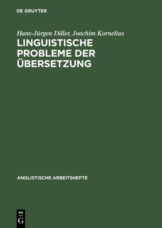 Produktbild: Linguistische Probleme der &Uuml;bersetzung
