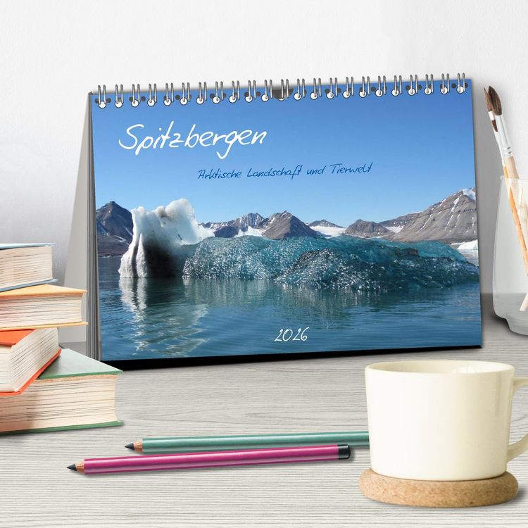 Produktbild: Spitzbergen (Tischkalender 2026 DIN A5 quer), CALVENDO Monatskalender