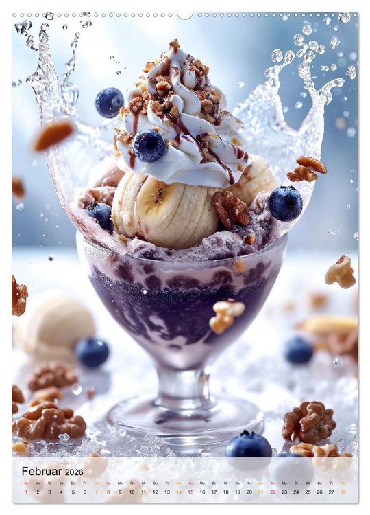 Produktbild: Eis - Raffinessen f&uuml;r Gourmets (hochwertiger Premium Wandkalender 2026 DIN A2 hoch), Kunstdruck in Hochglanz