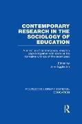 Produktbild: Contemporary Research in the Sociology of Education (Rle Edu L)