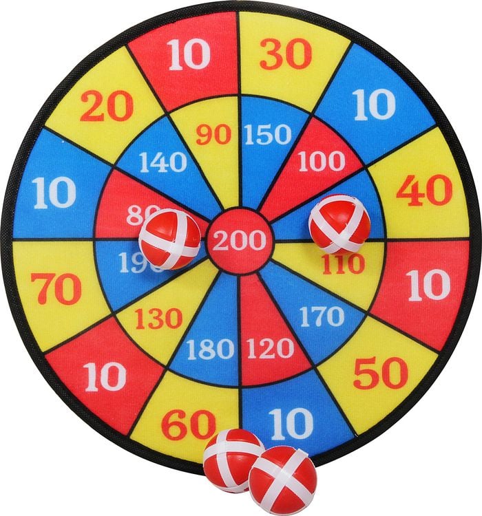 Produktbild: Outdoor Active Dartscheibe Klett mit 4 B&auml;llen, &Oslash;37cm