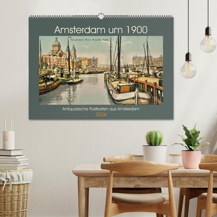 Produktbild: Amsterdam um 1900 (Wandkalender 2026 DIN A2 quer), CALVENDO Monatskalender