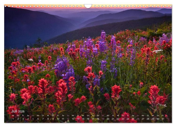 Produktbild: Land im Licht - Berge und K&uuml;sten in Oregon und Washington - von Jeremy Cram (Wandkalender 2026 DIN A3 quer), CALVENDO Monatskalender